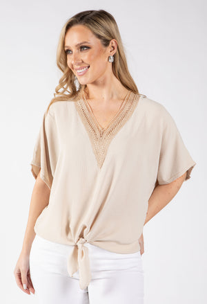 Luna Crochet Trim Blouse