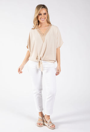 Luna Crochet Trim Blouse