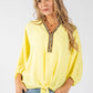 Sol Diamante Trim Blouse