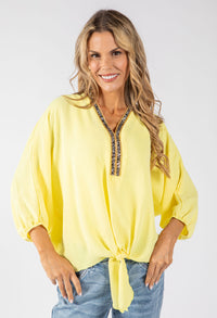 Sol Diamante Trim Blouse