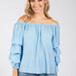 Layered Ruffle Sleeve Blouse