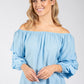 Layered Ruffle Sleeve Blouse