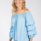 Layered Ruffle Sleeve Blouse
