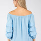 Layered Ruffle Sleeve Blouse