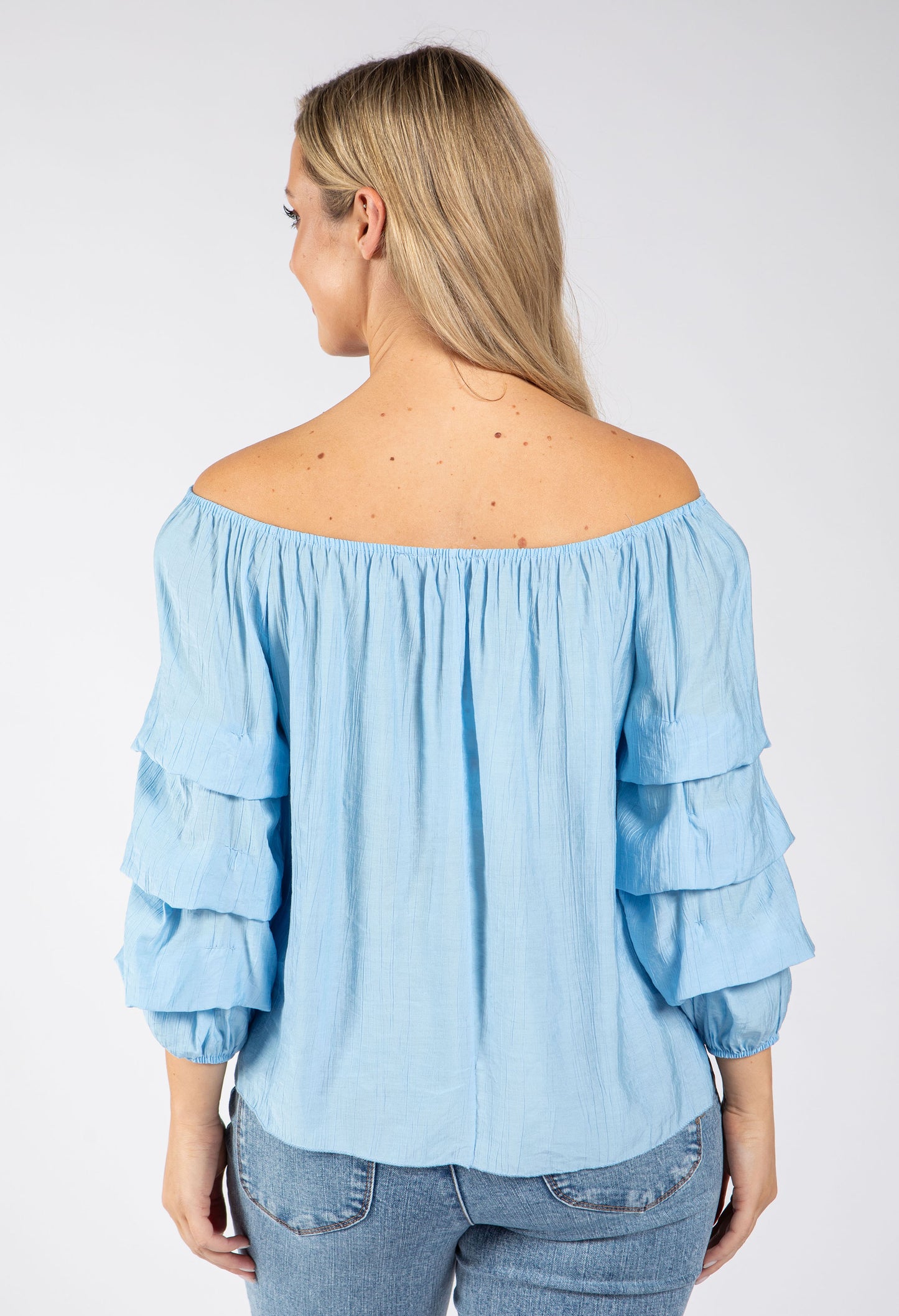 Layered Ruffle Sleeve Blouse