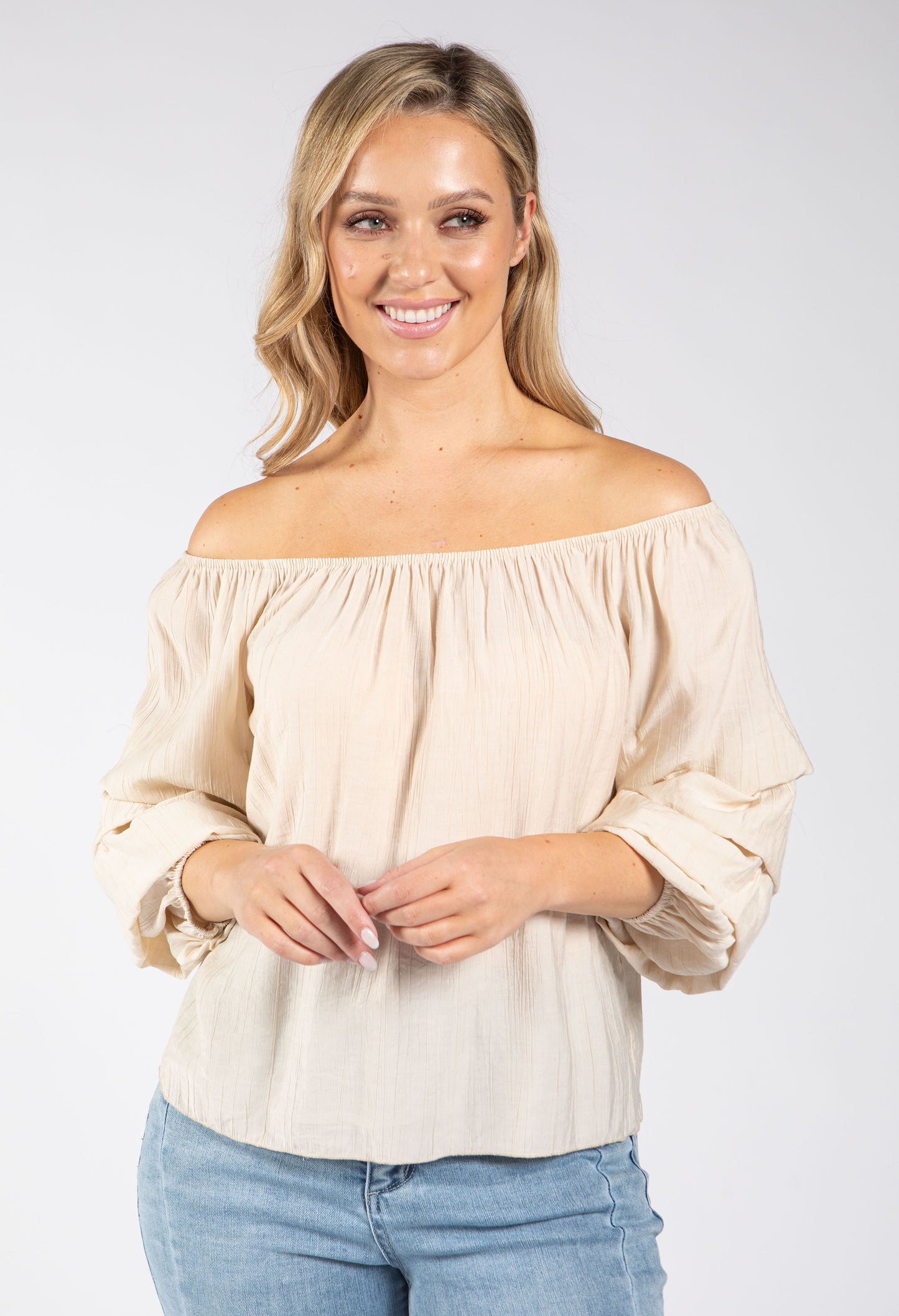 Layered Ruffle Sleeve Blouse