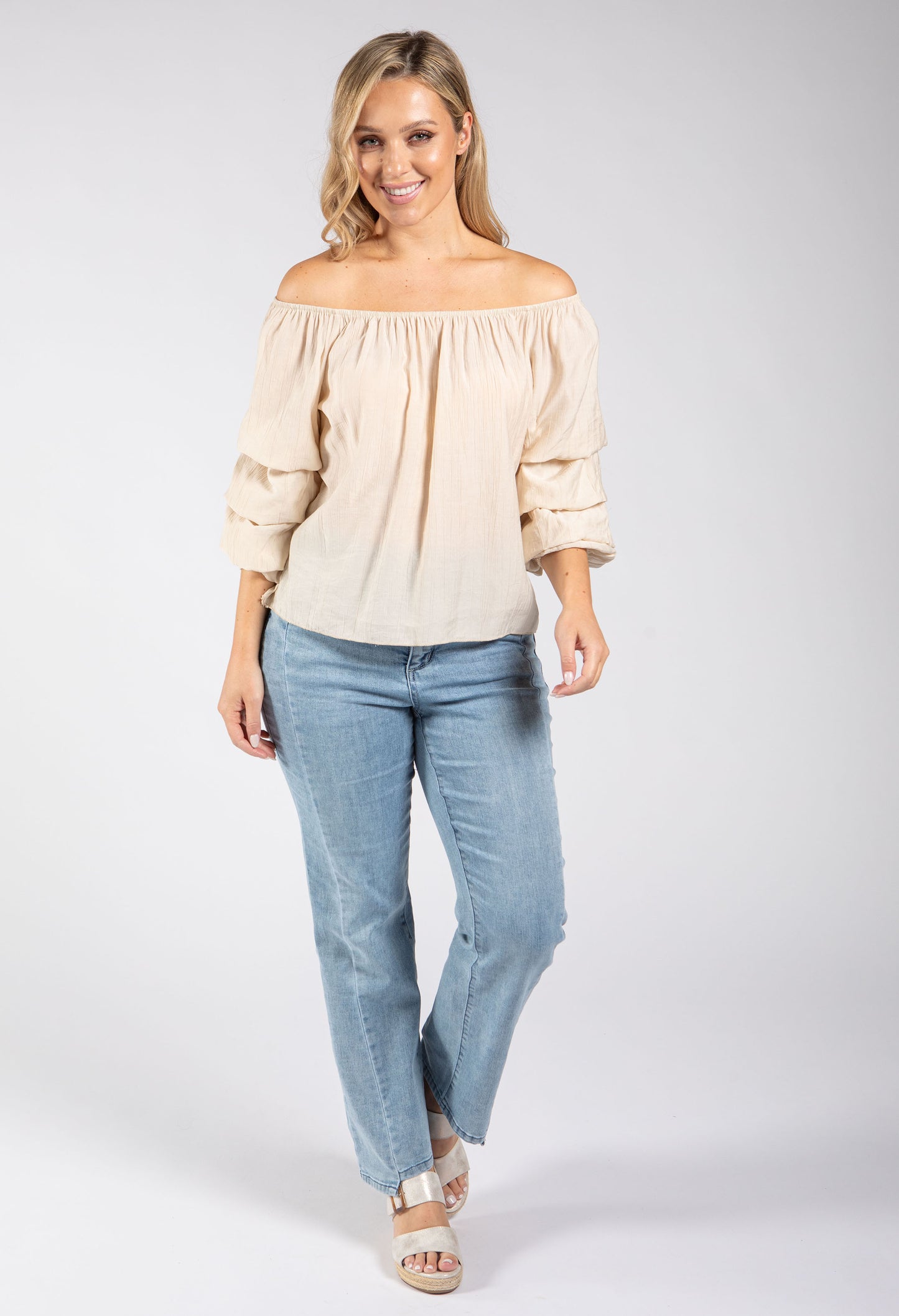Layered Ruffle Sleeve Blouse