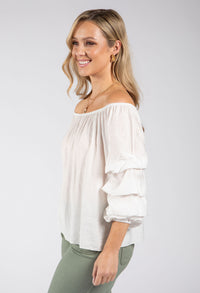 Layered Ruffle Sleeve Blouse