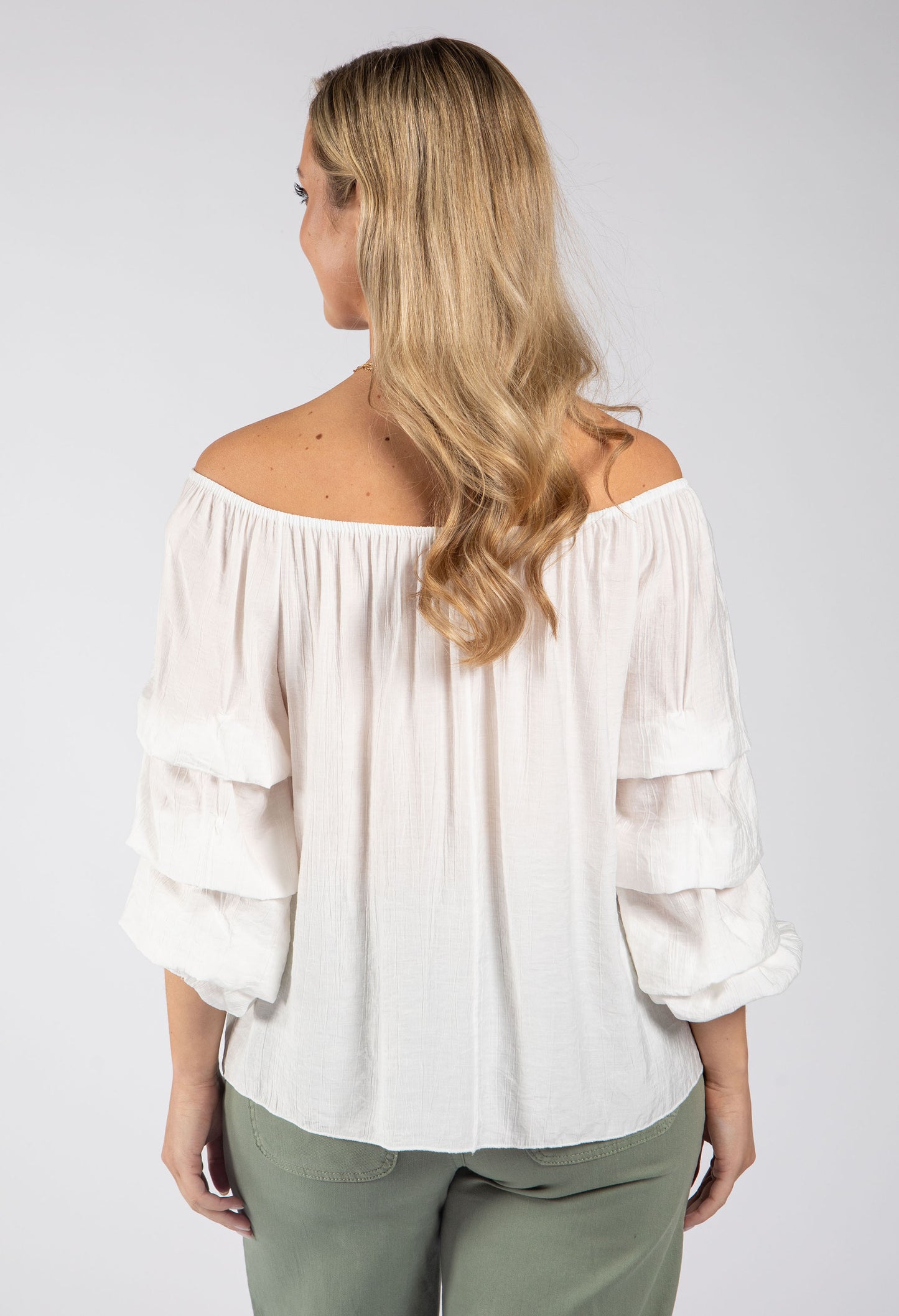 Layered Ruffle Sleeve Blouse