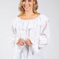 Broderie Anglaise Ruffle Blouse