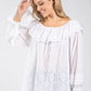 Broderie Anglaise Ruffle Blouse