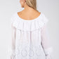 Broderie Anglaise Ruffle Blouse