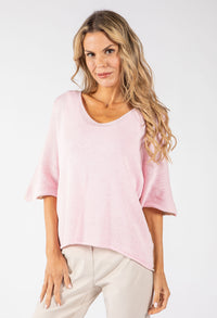 Two Tone Knit Relaxed Jumper