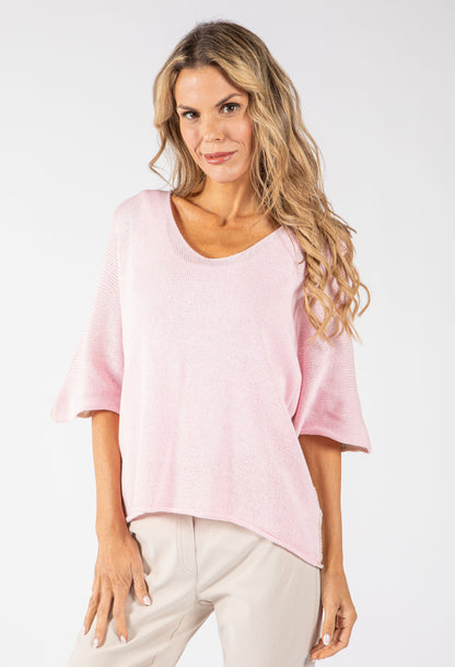 Two Tone Knit Relaxed Jumper