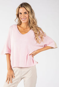Two Tone Knit Relaxed Jumper