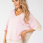 Two Tone Knit Relaxed Jumper