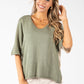 Two Tone Knit Relaxed Jumper