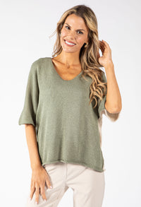 Two Tone Knit Relaxed Jumper