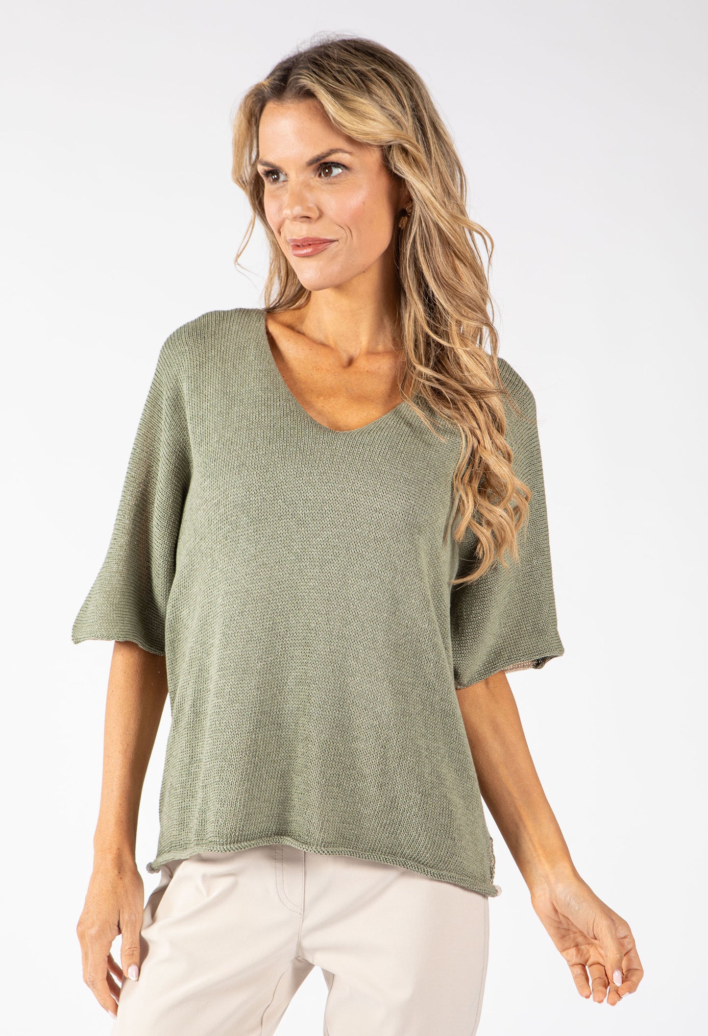 Two Tone Knit Relaxed Jumper