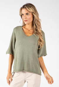 Two Tone Knit Relaxed Jumper