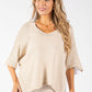 Two Tone Knit Relaxed Jumper
