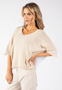 Two Tone Knit Relaxed Jumper