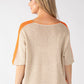 Two Tone Knit Relaxed Jumper