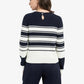 Knitted sweater with stripes and long sleeves