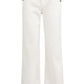 Button Detail Wide Leg Jeans