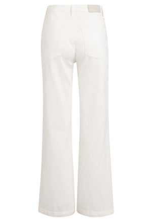 Button Detail Wide Leg Jeans
