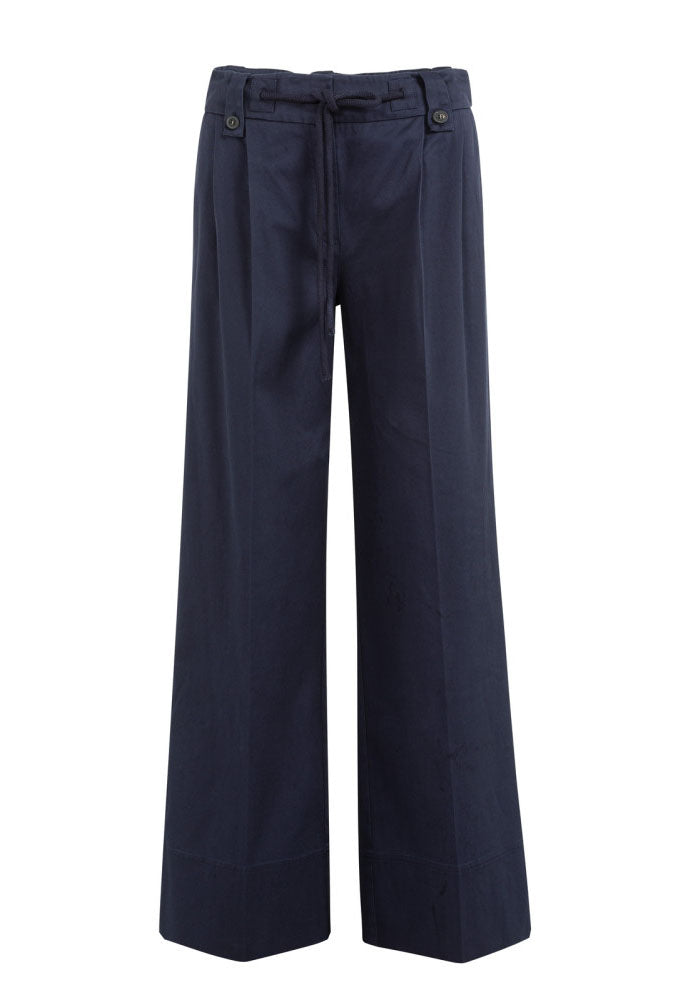 Pleated Wide Leg Trousers