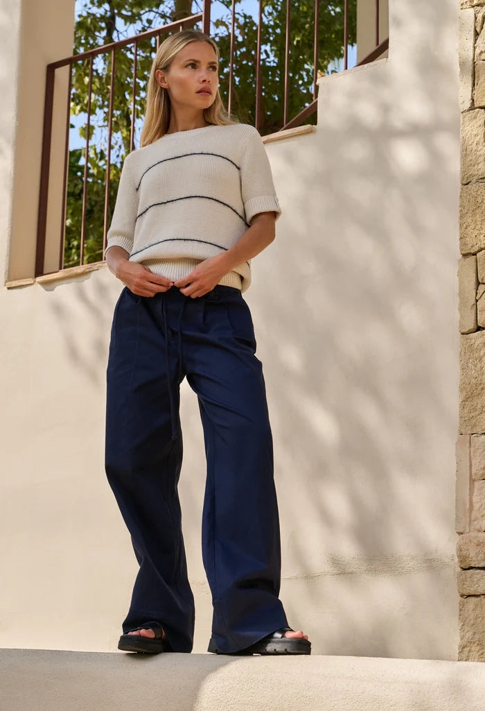 Pleated Wide Leg Trousers