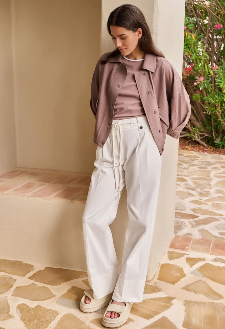 Pleated Wide Leg Trousers