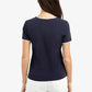 T-shirt with contrasting trim and round neck