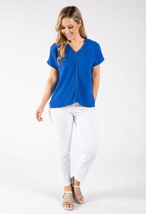 Onara Crochet Trim Top