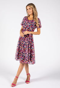Stella Floral Lace Midi Dress