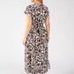 Kiki Leaf Print Midi Dress