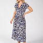 Kiki Leaf Print Midi Dress