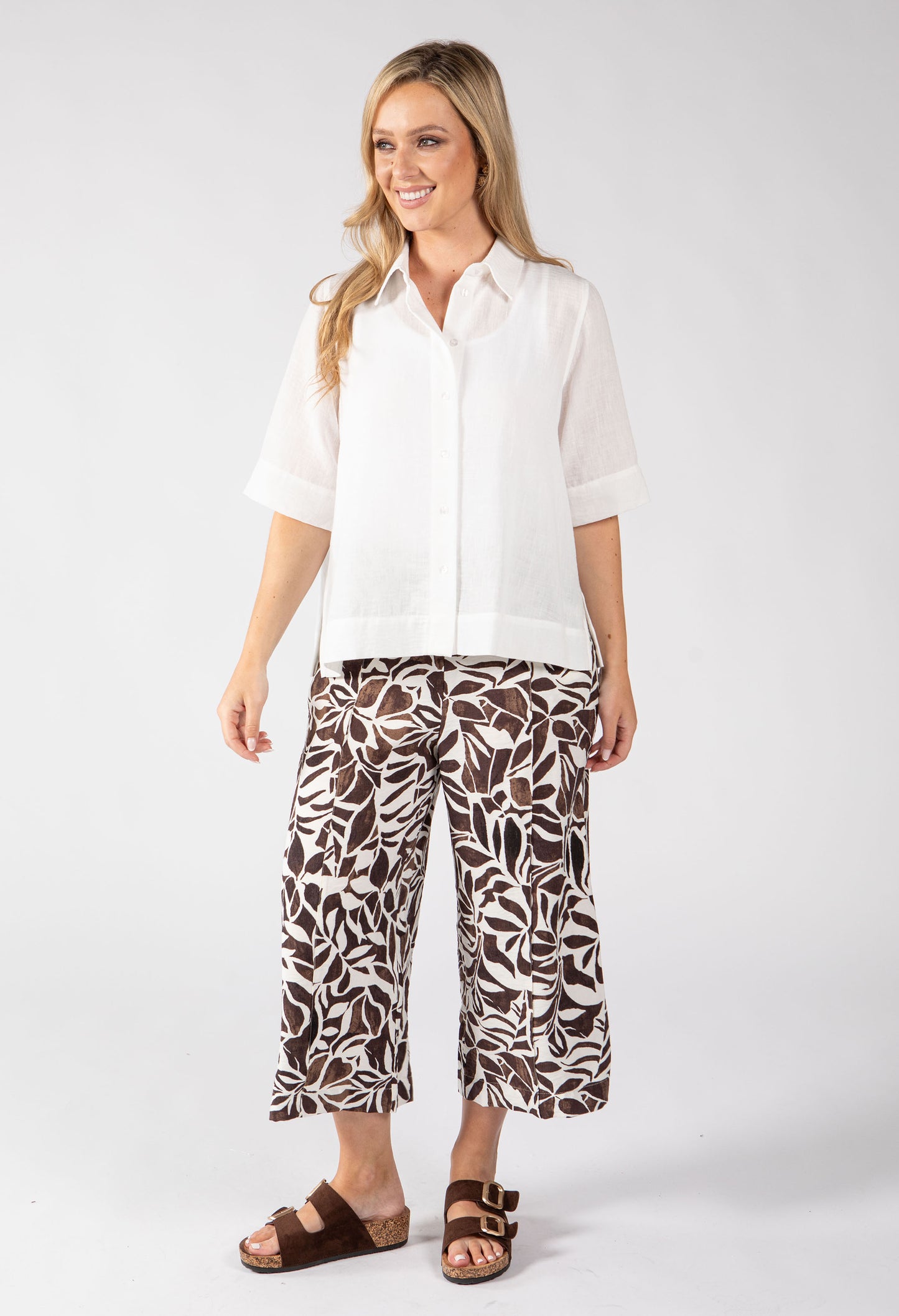 Papillion Leaf Print Culottes