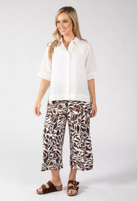 Papillion Leaf Print Culottes
