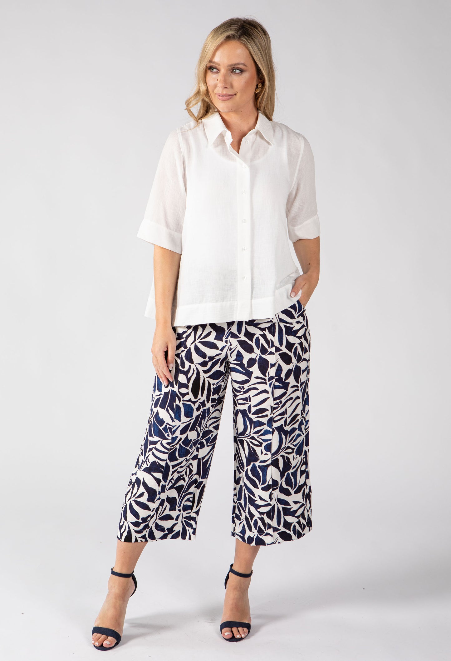 Papillion Leaf Print Culottes