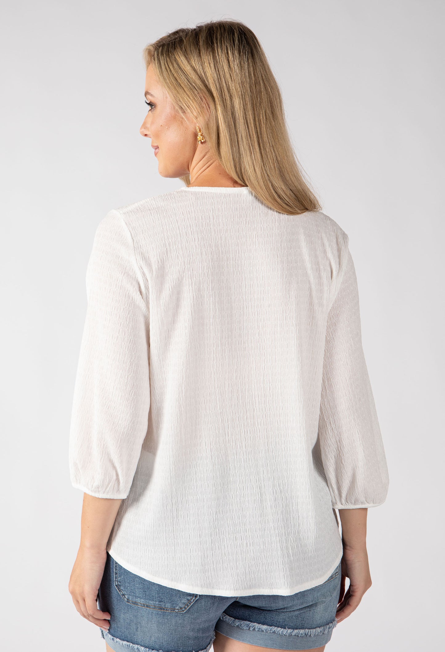 Brielle Aztec Trim Blouse