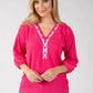 Brielle Aztec Trim Blouse