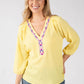 Brielle Aztec Trim Blouse