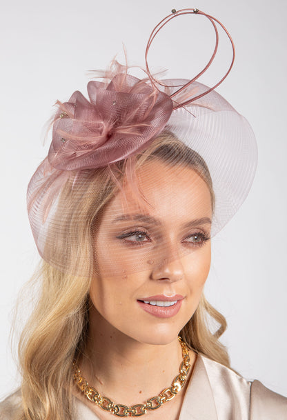 Feather & Diamante Detail Fascinator