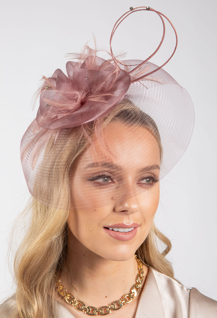 Feather & Diamante Detail Fascinator