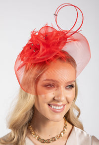 Feather & Diamante Detail Fascinator