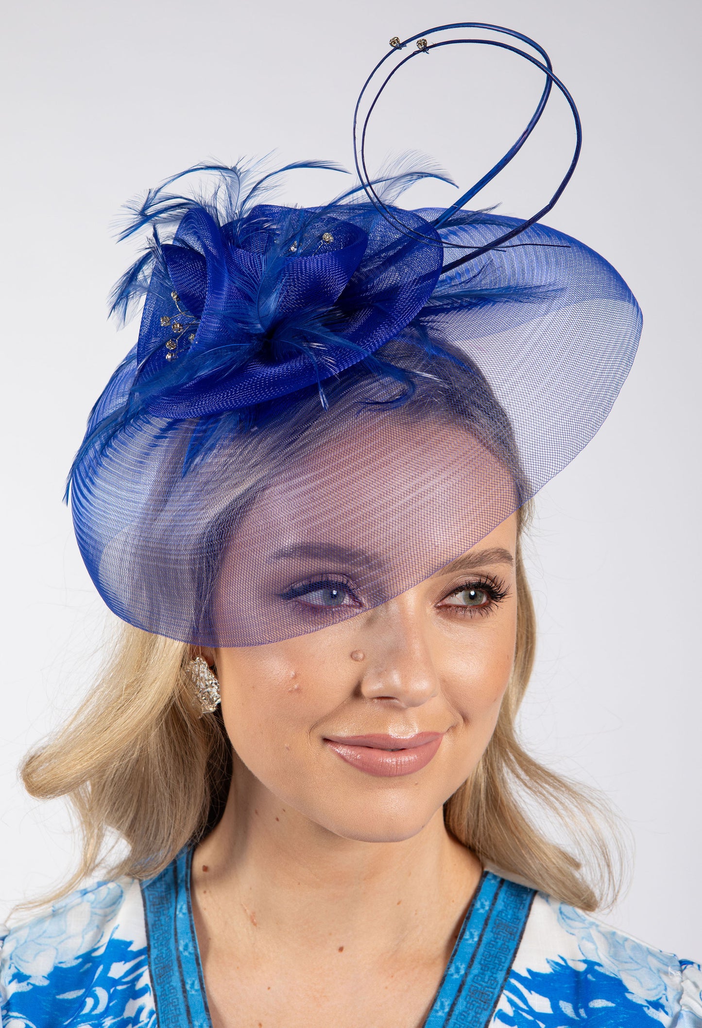 Feather & Diamante Detail Fascinator