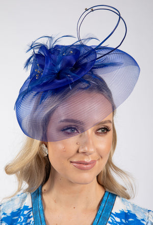 Feather & Diamante Detail Fascinator