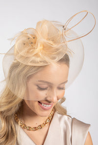 Feather & Diamante Detail Fascinator